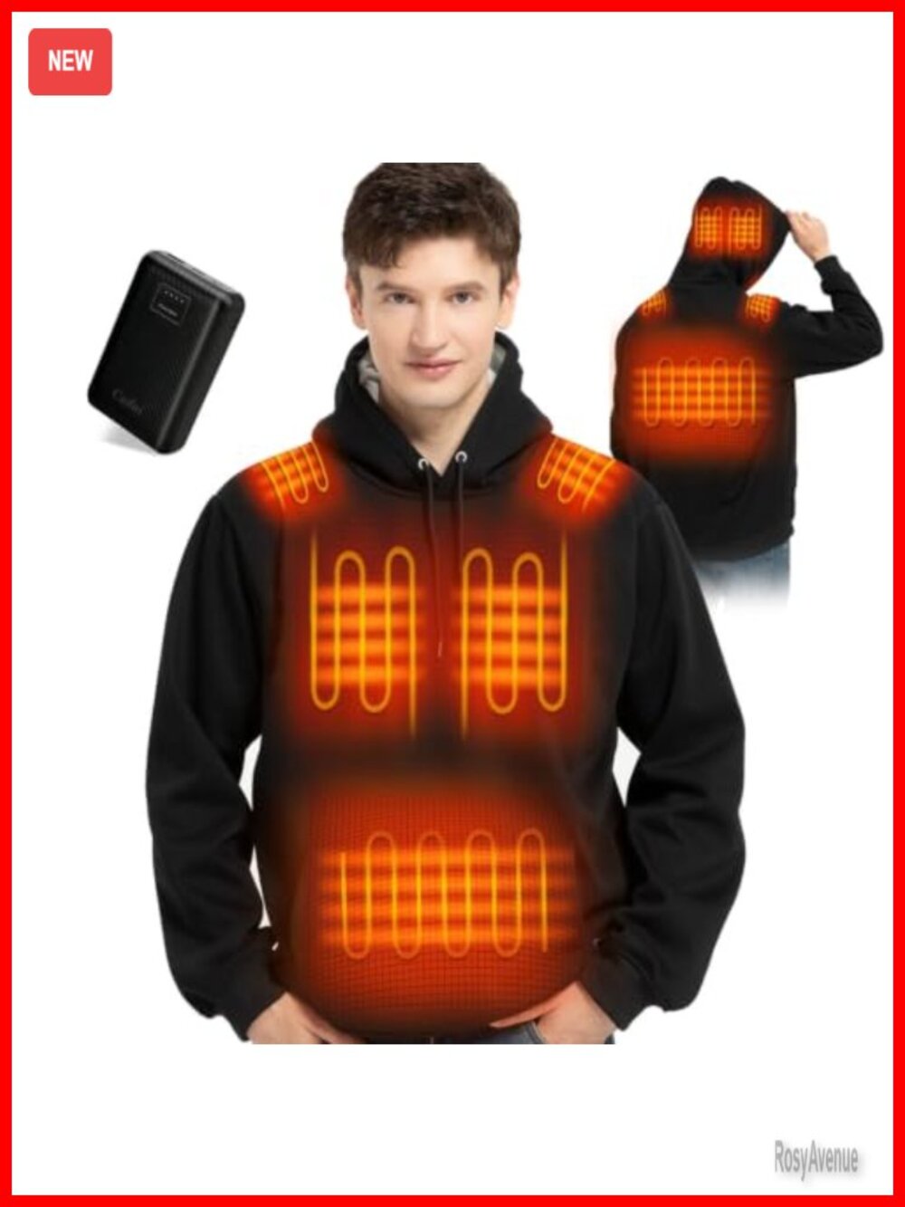 Heated Hoodie Pullover with Battery 7.4V Fast Heating Women